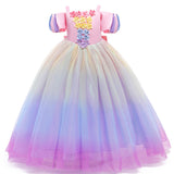 Kid Baby Girl Gauze Fancy Flower Party Dress