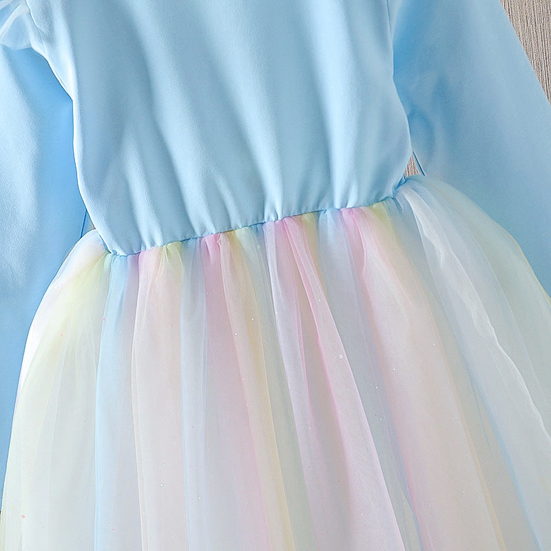 Kids Baby Girl Frozen Anna Elsa Princess Ball Dress