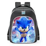 Sonic Backpack Explosion Cartoon Large Capacity Schoolbag Bags