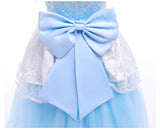 Kid Girl Princess Mesh Cinderella Bubble Sleeves Dress
