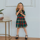 Family Matching Plaid Parent-child Spring Trend Dress