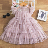 Kid Baby Girl Fairy Sequin Gauze Pompous Summer Casual Dresses