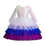 Kid Baby Girl Long-sleeved Gauze Puffy Princess Dress