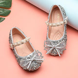 Girl Sequin Princess Water Drill Bow Soft Sole Single Shoes