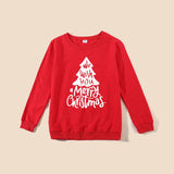 Family Matching Christmas Letter Printing Parent-child Hoodie