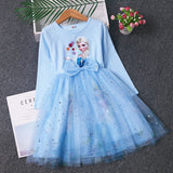 Kid Baby Girls Spring Autumn Ice Snow Yarn Fashion Party Casual Dresses