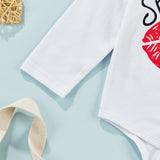 Infants Baby Valentine's Day Lip-printed Harpy Love 3 Pcs Sets