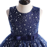 Kid Girl Princess Star Gauze Pompous Piano Sleeveless Fairy Dresses