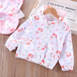 Kid Baby Girl Jacket Cardigan Windbreak Spring Print Cartoon Coats