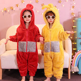 Kids Boys Girls Flannel Kick-proof Thickened Coral Fleece Pajamas