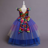 4-14Y Kid Girl Halloween Long Gown Princesss Dress