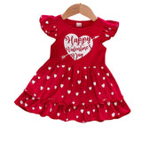 Kid Baby Girl Valentine's Day Flower Virgin Heart Casual Dresses