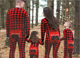 Family Christmas Parent-child Plaid Home Suits Pajamas