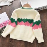 Kid Baby Autumn Knitted Cardigan Contrast Knitted Cute Sweater