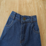 Kid Baby Girls Suit Summer Hole Stripe Bow Jeans 2 Pcs Sets