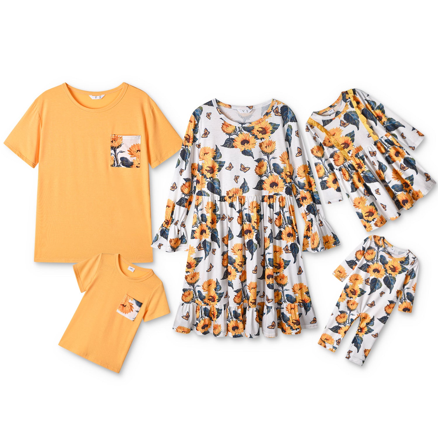 Family Matching Sets Mother Daughter Father Son Dresses Tops