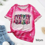 Family Matching Mother Daughter CottonShort Sleeves T-shirt
