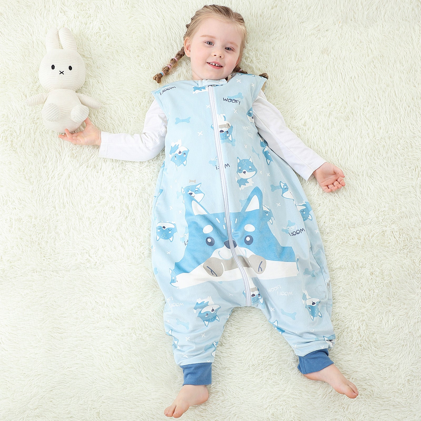 Kid Baby Girl Sleeveless Bodysuit Pajamas Sleepwear