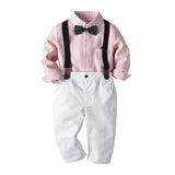 Autumn Baby Boy Gentleman Long Sleeve Formal 4 Pcs Suit