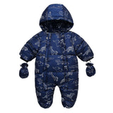 Newborn Baby Cotton-padded Winter Warm Thicken Jumpsuit Romper