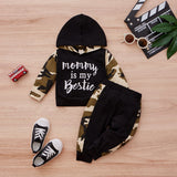 Baby Boys Camouflage Letter Suit 2 Pcs Sets