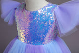 Kid Baby Girls Princess Sequins Rainbow Dress