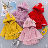 Baby Girl Coat Wool Imitation Fur Thickened Cotton Coats