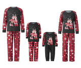 Family Parent-child Plaid Antlers Christmas Suit Autumn Pajamas