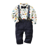 Baby Boy Suit  Dinosaur Crawl Gentleman 2 Pcs Sets