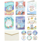 Easter Card Creative Kid Birthday Card with Envelope Sticker