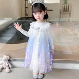 Kid Baby Girl Ice and Snow Strange Aisha Gradual Temperament Princess Dress