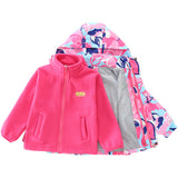 Kid Girl Extra 3-in-1 Detachable Storm Jacket Outdoor Windbreaker Coats