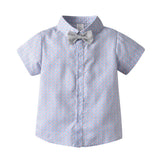 Kid Baby Boy Suit Coloured Polka Dot Bow Shorts 2 Pcs Sets