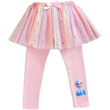 Kid Baby Girls Cotton Leggings Spring Aisha Rainbow Fake Pants