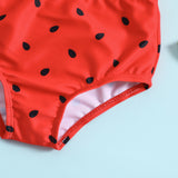 Kid Baby Girls Summer Suspender Swimsuit Watermelon Split Bikini