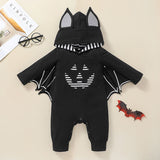 3M-3T Baby Halloween Cosplay Bat Patchwork Festival Rompers