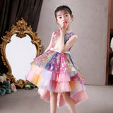 Kid Girl Tuxedo Princess Pink Performance Dress