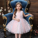 Kid Baby Girl Princess Sleeveless Petals Sweet Mesh Dress
