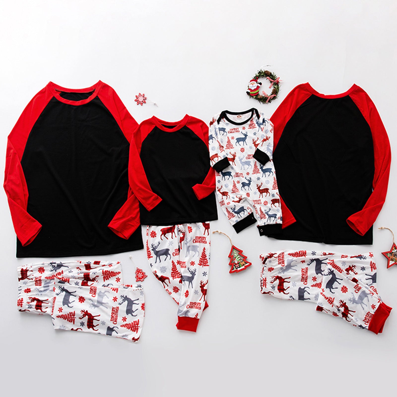 Christmas Family Matching Parent-child Pajamas Suits Set