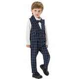 Baby Boy Spring Plaid Long Sleeve Cotton 3 Pcs Sets