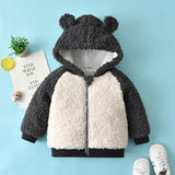 Toddler Baby Coat Hooded Outerwear Thick Lamb Wool Coats