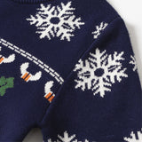 Kid Baby Boy Girl Christmas Moose Bottoming Sweater