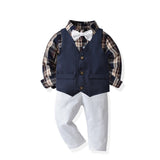 Kid Baby Boy Suit Formal Gentleman 4 Pcs Sets