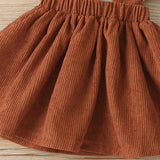 Autumn Toddler Baby Girls Sets Plaid Ruffle Tops Suspender Skirt 2pcs Sets