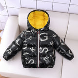 Kid Baby Boy Girl Down Jacket Silver Walk-in Space Extra Thick Coat