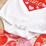 Baby Girl Valentine's Day Printed Long-sleeve Sets 3 Pcs