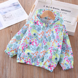 Kid Baby Girl Jacket Cardigan Windbreak Spring Print Cartoon Coats