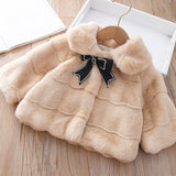 Kid Baby Girl Fur Imitation Wrasses Hair Short Fleece Coats