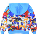 Kid  Hooded Jacket Hedgehog Sonic Sonic Zipper Coats