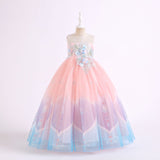 Kid Girl Mesh Evening Formal Princess Dress